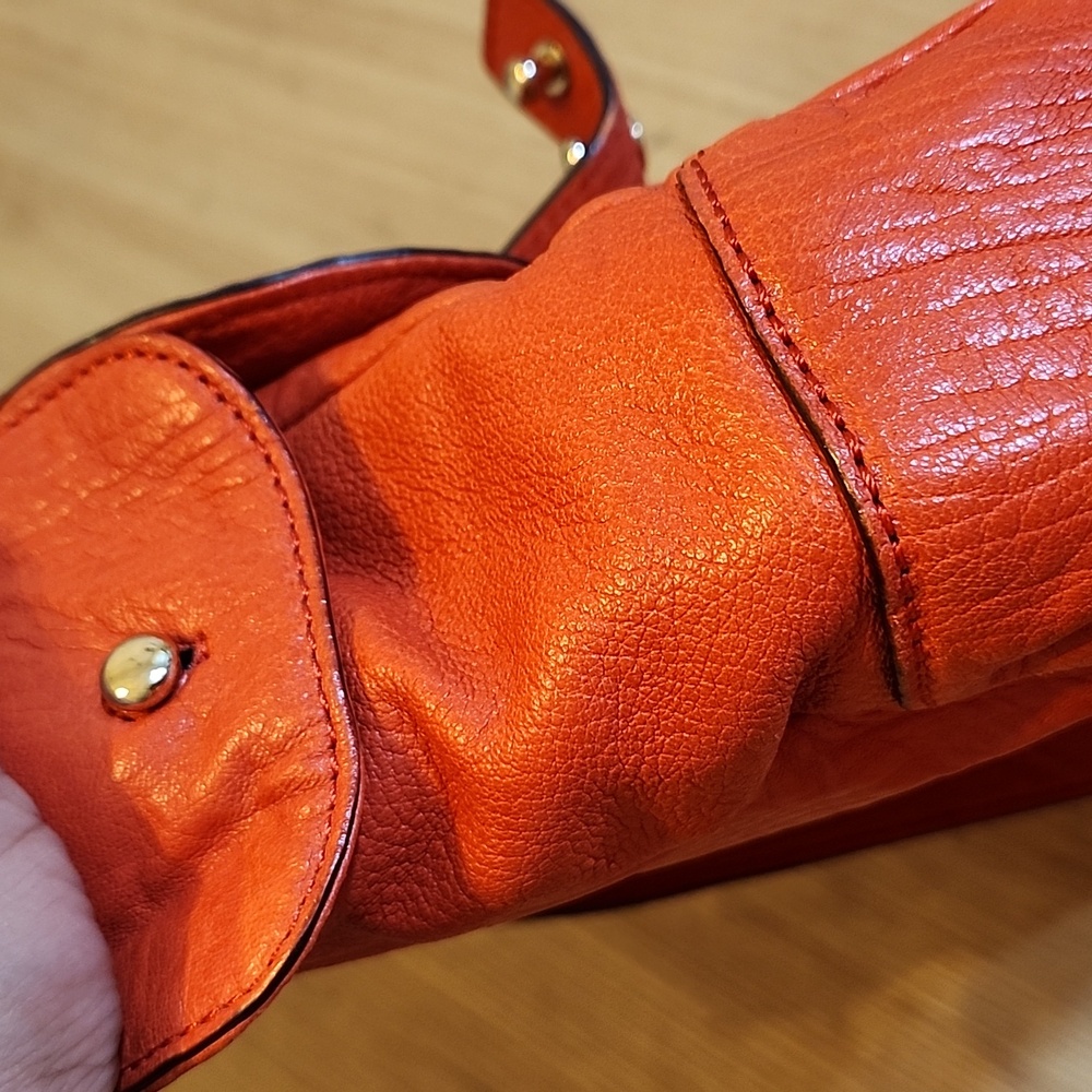 Rebecca Minkoff Red Leather Studded Shoulder Bag - Picture 6 of 7